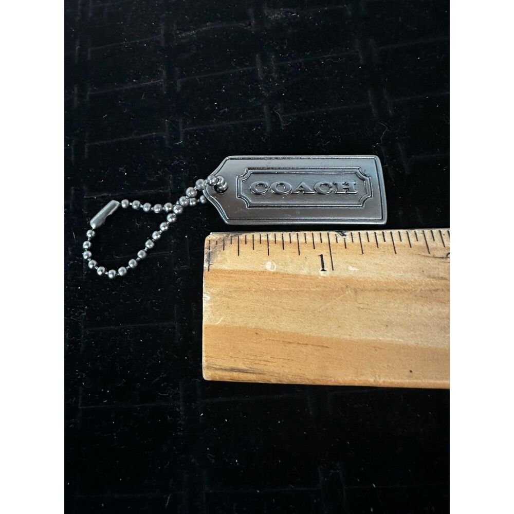 Coach Silver Metal Hangtag Keychain / Bag Charm EUC - Picture 4 of 4